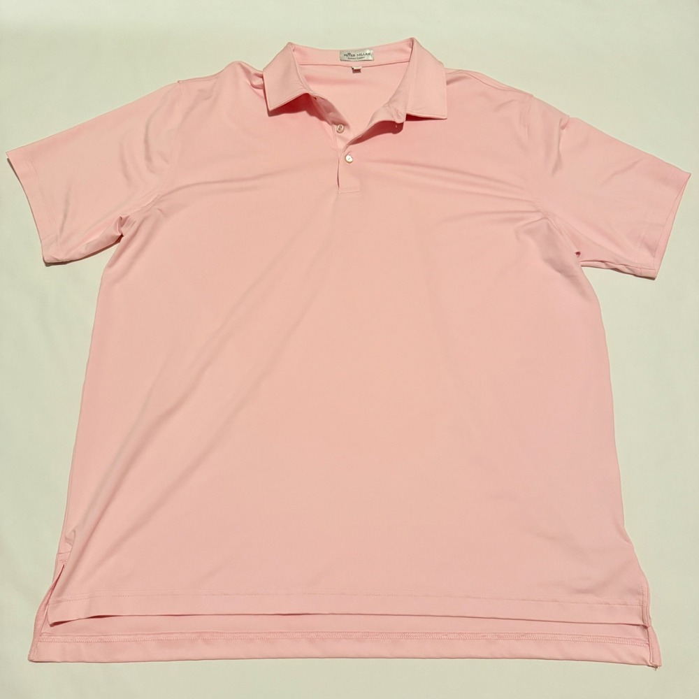 Peter Millar Polo Shirt Mens XL Pink Summer Comfort Performance Stretch MS20EK01